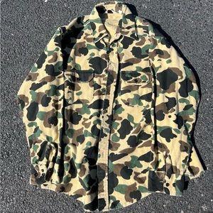 Vintage 80s Camo flannel